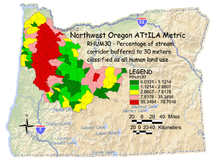 Image of Northwest Oregon Stream Corridor/Human Land Use 30 Meter Buffer