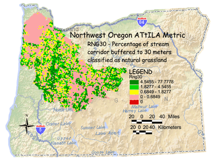 Image of Northwest Oregon Land/Stream Corridor 30 Meter Buffer