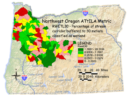 Image of Northwest Oregon Stream Corridor/Wetlands 30 Meter Buffer