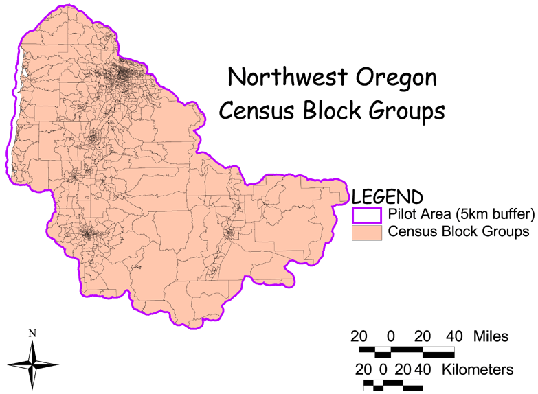Large Image of Northwest Oregon Census Block Groups