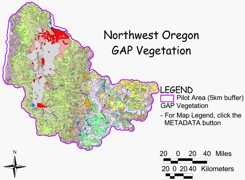Large Image of Northwest Oregon GAP Vegetation