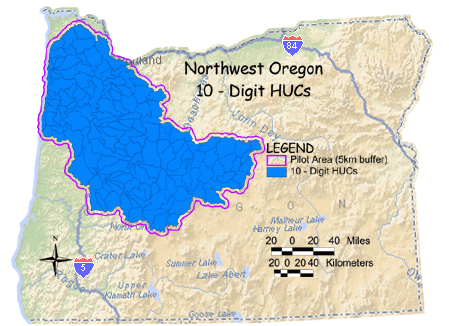 Image of Northwest Oregon 10 Digit HUCs