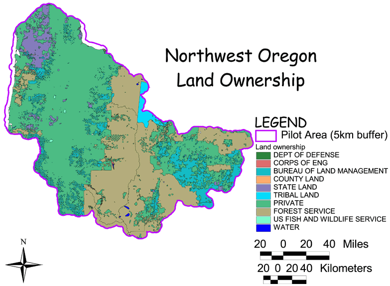 Large Image of Northwest Oregon Land Ownership