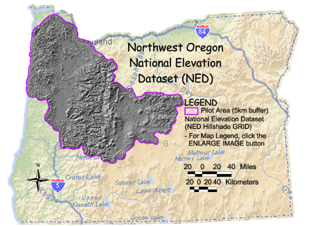 Image of Northwest Oregon National Elevation Data