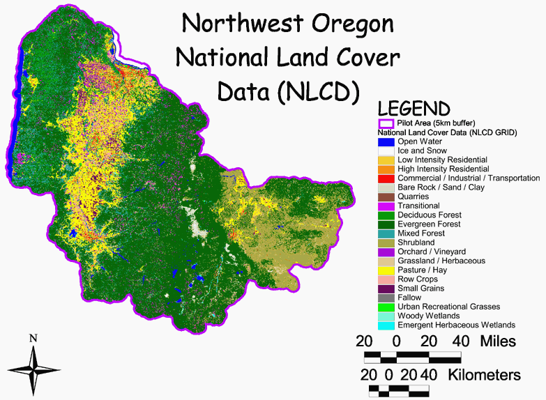 Large Image of Northwest Oregon National Land Cover Data