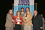 Presentation of the Gulf Guardian Award for Youth/Education, 1st Place, to West Florida Regional Planning Council/Bay Area Resource Council for their project Resource Rangers Environmental Club.  From left, Colleen Castille; winner Eleanor Godwin; Bryon Griffith, Director of the Gulf of Mexico Program; winner Glen Griffith; and Jimmy Palmer, EPA Region 4 Administrator.