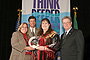 Presentation of the Gulf Guardian Award for Government, 2nd Place, to Southwest Florida Water Management District, for project Water C.H.A.M.P. From left, Colleen Castille; Bryon Griffith, Director of the Gulf of Mexico Program; winner Melissa Roe; and Mayor Richard Greene, EPA Region 6 Administrator.