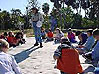 Business Category - 2nd Place: Karen Fraley with 5th grade students from Tillman Elementary School successfully completing the "Habitat Lap-Sit" at Emerson Point Park on Tampa Bay.