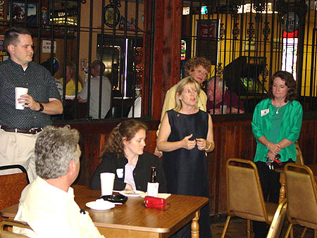 Individual Category - 2nd Place: Laura Beiser, Mississippi Department of Environmental Quality; and Jay Mengel, Pascagoula River Alliance at their exhibits during the area roundtable where particpants can network with agencies and groups involved in water and habitat related activities.