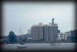 Muskegon Harbor - silos in background, 