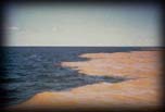 Red clay erosion - sediment plume in Lake Superior
