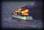 Boat fire, Great Lakes