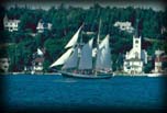 Sailing near Mackinac Island, Lake Huron, Michigan