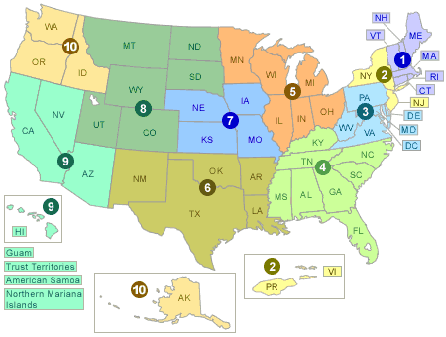 Map of United States showing locations of 40 USTfields pilots