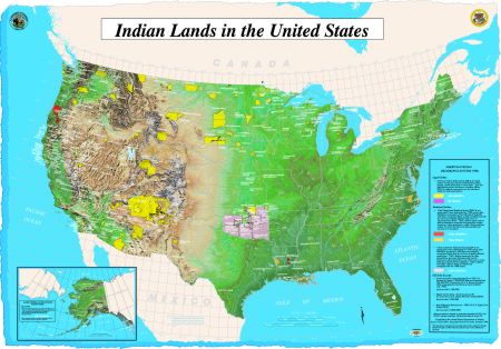 Map of Indian Lands and Native Entities in the United States