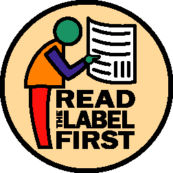 color Read the Label First logo
