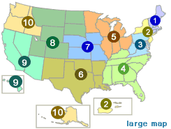 map of US EPA regions