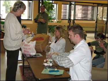  Volunteer pharmacists collect and catalog used drugs on Earth Day 2007, Marquette, MI