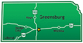 Greensburg Locator Map