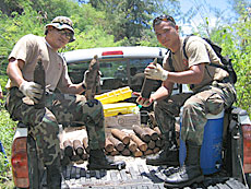 World War 2 Tinian-Saipan munitions-removal team
