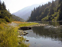 Photo of:Dugout canoes on the Klamath River, Yurok Trive