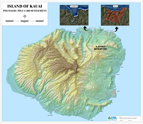 Relief Map of Kauai
