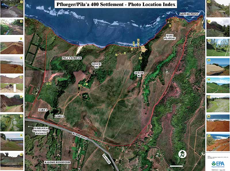 Pflueger/Pila'a 400 Settlement - photo location index image map
