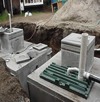 Residential septic tank installation in Santa Cruz County, California