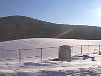 Photo of the former landfill property in winter 