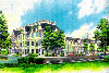 artist's rendering of completed assisted living community complex