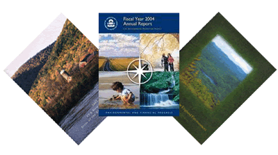 Graphic of some of EPA New England's annual reports