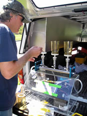Photo: Preparing a Water Sample for Chlorophyll a Analysis