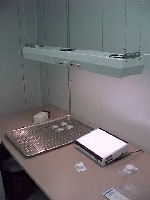 Photo showing Filter Inspection and Petri Slide Loading. This links to a larger image.