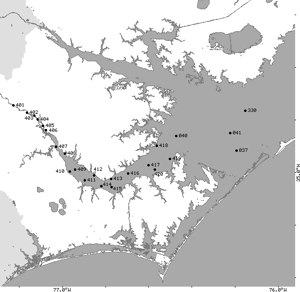 Map showing sampling locations.