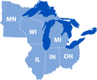 Map of EPA Region 5
