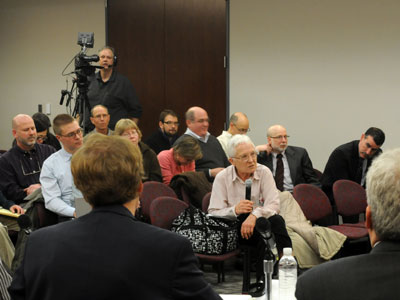 Attendees at listening session