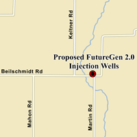 Map showing location of proposed TEC well