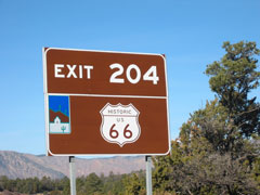 Route 66 highway sign