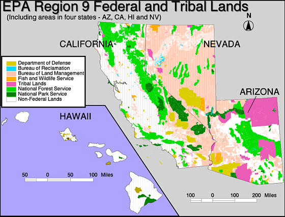 Federal Land In California Map - Map