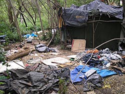 illegal campsite