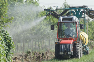pesticides being sprayed on agriculture