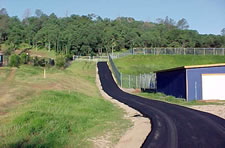 Photo of:  recently paved road near Oak Ridge High School