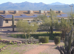 McDowell solar plant on roof of environmental office