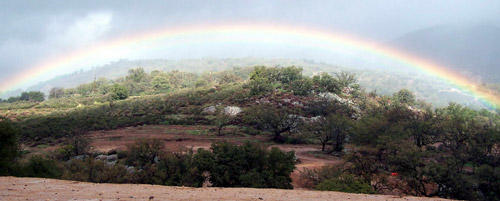 Rainbow over the lands of the La Jolla Band of Mission Indians