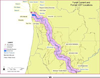 map of Yurok current and former UST locations