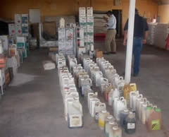 Tribal Inspection of a Pesticide Storage Area