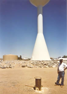 Picture of: New drinking water well and storage tank at Cocopah.