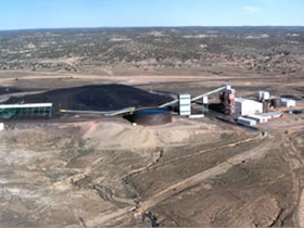 Picture of: Black Mesa coal slurry pipeline facility on Navajo Nation land pulverizes coal, mixes it with water, then sends it through a pipeline to a distant coal-burning electric power plant.