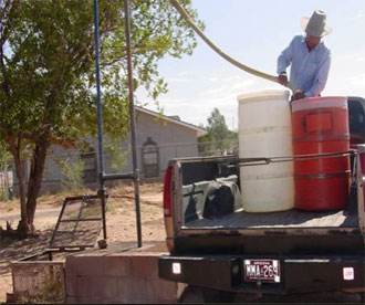 Water hauling station