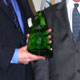 Close-up photo of Waste award being received